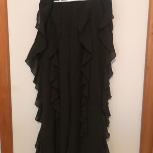 GORGEOUS Chiffon Ruffle Detail Pants